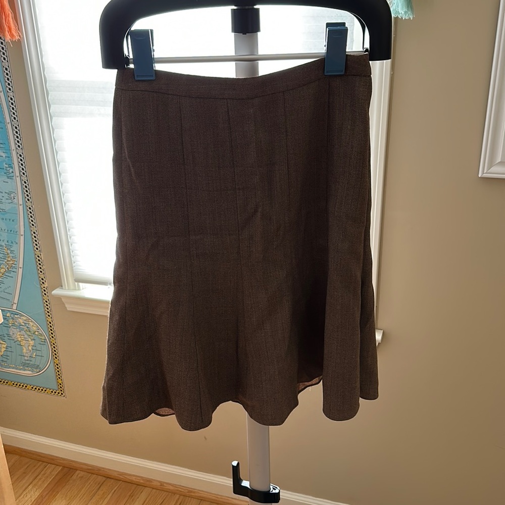 Loft Brown Pencil Skirt